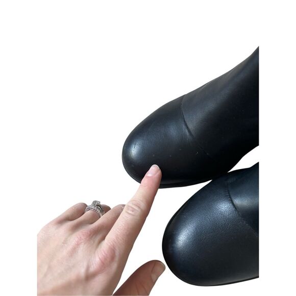 SOREL Joan Uptown Zip Wedge Leather Boots size 11 Black - Picture 7 of 12